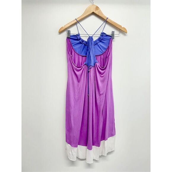 Calypso Mini Dress Size Extra Small Spaghetti‎ Strap Lilac Sleeveless Stretchy - Picture 6 of 8